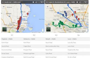 Dublin main routes. SPSV test